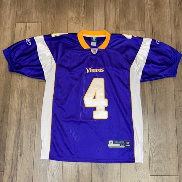 NFL Minnesota Vikings #4 Brett Farve Game Team Jersey Hall of Famer - Picture 1 of 9